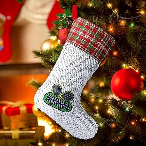 Eu amo tênis lantejão de mechas meias brilhantes decoração de ornamentos pendurados para a festa de férias da árvore da árvore de Natal