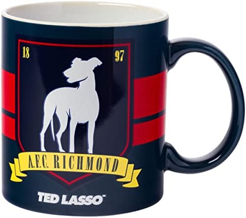 Buffalo Silver Ted Lasso Richmond Crest Logo Caneca cerâmica, 20 onças