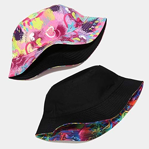 Bacia solar chapéus solar chapéu de balde feminino ao ar livre chapéu de pescador de chapéu de impressão de moda ao