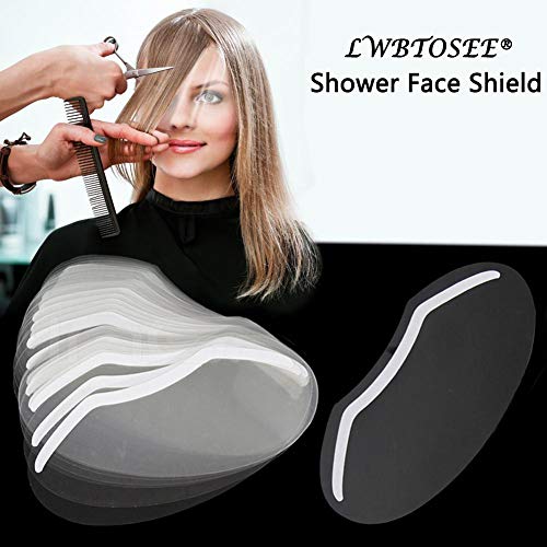 Lwbtosee 100pcs Proteção de face de chuveiro descartável - salão de cabeleireiro, maquiagem permanente, spray de cabelo e