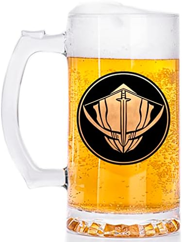 MHW Hunter's Guild Glass Beer Caneca. Caneca de cerveja MHW personalizada. Caneca para jogadores. Tankard. Presente para ele. Presente de jogador de glass de Stein Glass. Presente para o marido #661/0,5L/17 onças