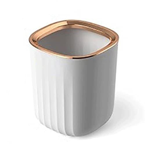 Lixo de lixo de zukeeljt lixo lixo de desktop pode plástico tampa de balde de mesa de escritório plástico com anel de