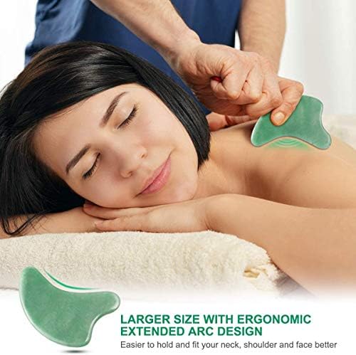 Ferramenta de massagem de Gua Sha para massagem para a pele Quartz natural jade Face Face pesco