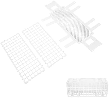 Walfront 5set plástico tubo de teste rack 90 orifícios Amostra de garrafa de garrafa Hole de 13x13mm de carga de carga destacável Branco