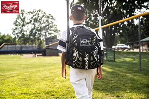Rawlings | Bolsa de equipamentos de mochila selvagem | T-ball / beisebol juvenil e softball | Vários estilos