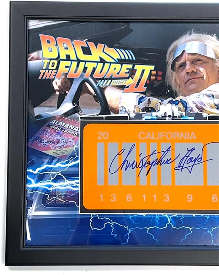 Christopher Lloyd assinou a placa de contrato de volta ao futuro 2 Doc Brown Autograph Authentication