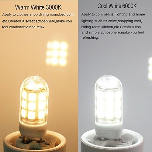 Lâmpadas LED G4 120V G4 Lâmpadas de base bi-pinos 120V G4 3,5W Branco quente 3000k 120lm/W