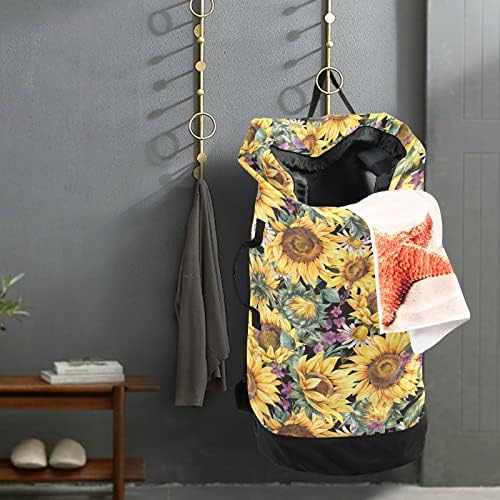 Mochila de lavanderia lavável Mnsruu Mochila grande bolsa de roupas sujas com alças de ombro ajustáveis, lindos