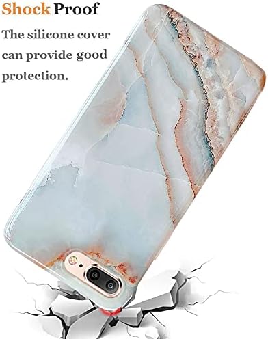 J.West iPhone 8 Plus Case/iPhone 7 Plus 5.5, Luxury Grey Marble Design Graphics Patter