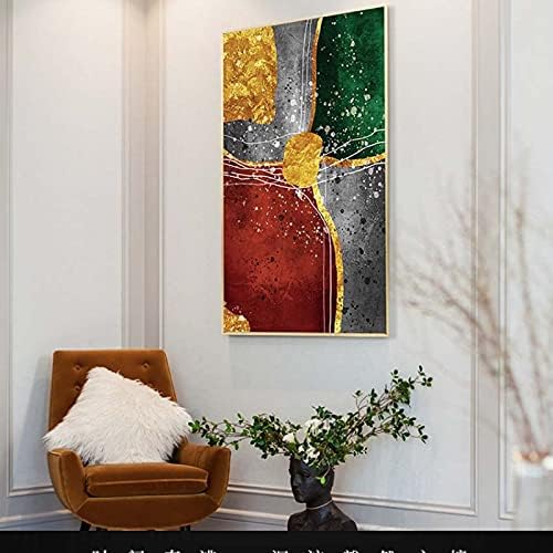 Pintura a óleo da paisagem pintada à mão Yzbedset na tela - grande tamanho de obra de arte de cor dourada à mão Decoração de