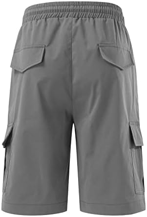 Shorts para homens, moda masculina casual de cor sólida elasticidade de empolgamento de cargas de gola de bolso shorts