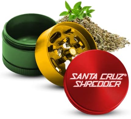 Santa Cruz Shredder Metal Herb Grinder Surnled top para uma aderência mais forte de 3 pedaços pequenos 1.7