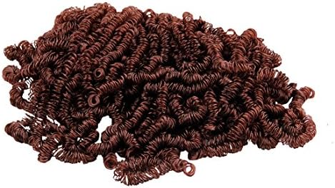 HYGLOSS Products Fake Curly Hair - Ótimo para todos os tipos de artes e ofícios - fácil de aplicar - Brown - 2 oz