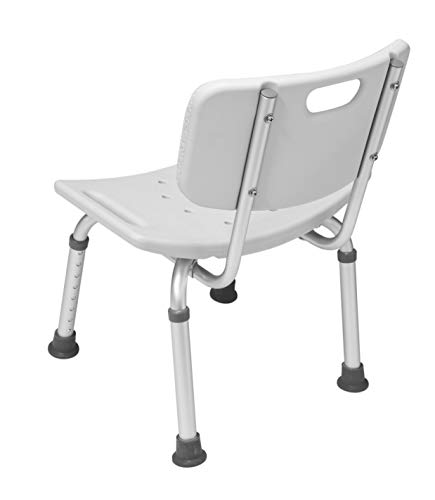 Lumex Platinum Collection Chuser and Bath Chair com encosto e ajuste de altura sem ferramentas, 7921R-1
