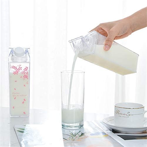 Fanovo 34 oz de leite garrafa de água garrafas de leite transparentes de copo de bebida transparente garrafas criativas