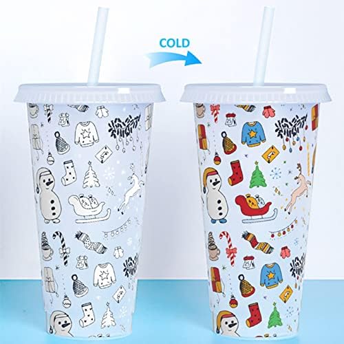 Messiyo Creative Water Cup Color Alteração Copo PP PLÁSTICO COPA COLA DE CORA DE CORRA PLÁSTICA PLÁSTICA VELURA