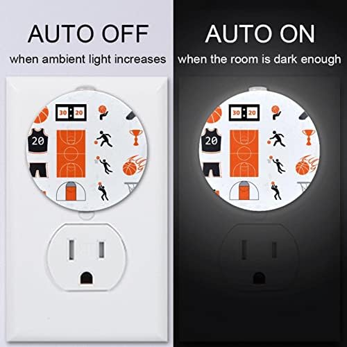 2 Pacote de plug-in Nightlight LED Night Light com sensor de entardecer ao amanhecer para o quarto de crianças, viveiro,