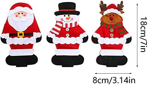 Calhas de decoração de Natal Bolsa de forks Sapatos de Natal Cuttlery Bag Papai Noel Conjunto