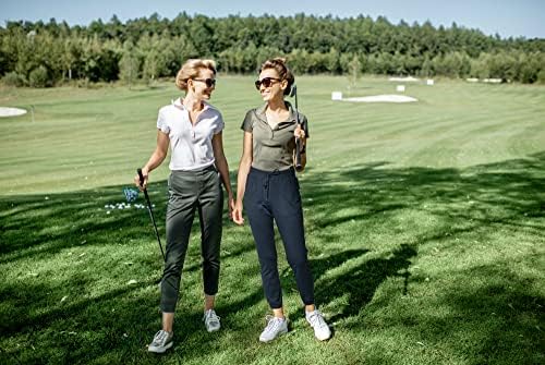 G4Free Womens Golf Pants afunilou corredores com 4 bolsos calças de exercícios para lounge casual