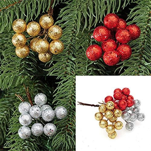 LKXHARLEYA 20pcs Ornamentos de Natal Bola Surveria de Natal Decoração de Árvore de Holding Festival Festival Festival