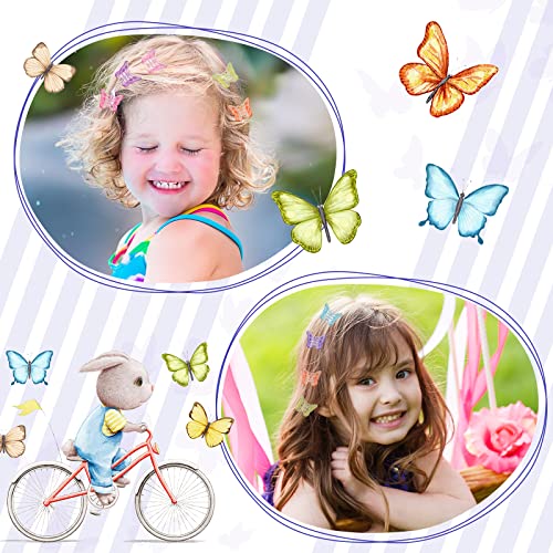24 peças cabelos de borboleta clipes meninas mulheres mini clipes de garra de borboleta de borboleta infantil acessórios para cabelos