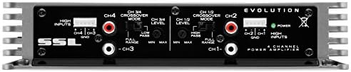 Sound Storm EV4.400 Evolução de 400 watts, 4 canais, 2 a 8 ohm de classe estável a/B, amplificador de carro completo