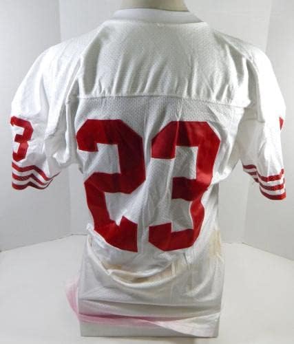 1995 San Francisco 49ers Marquez Pope 23 Jogo emitiu White Jersey 44 DP26897 - Jerseys de jogo NFL não assinado