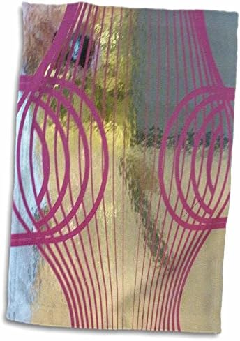 3drose Florene Contemporary - Fuchsia ousado - toalhas