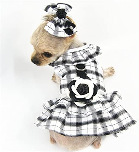 Arnês de vestido de cachorro para cães de princesa e trela de gato de princesa