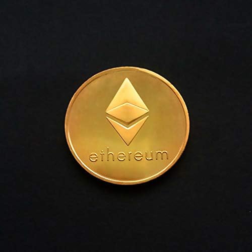 Sunyuanyi Creative Ethereum Coin Gilded Movina Coleção de Arte Coleção de Arte Ethereum Comemorativo Comemorativo Silver Ehereum