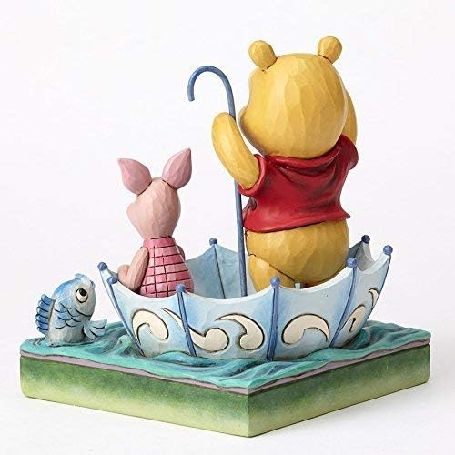 Disney Traditions de Jim Shore Winnie The Pooh e Piglet 50º Aniversário Resina de Pedra Fture, 5.8