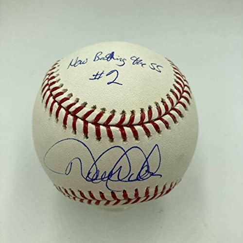 Derek Jeter Agora batendo o shortstop 2 assinado MLB Holo de beisebol inscrito - beisebol autografado