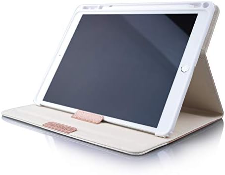 Caso de obrigado pelo iPad 9th Gen / 8th Gen / 7th Gen 10.2 polegadas, gabinete de TPU suave com porta-lápis [compatível com teclado inteligente], caixa giratória com carteira de alça de mão e slots de cartão