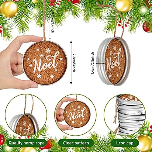 12 peças de natal maçom jarra de tampa decorações de árvores Fazenda ornamento de natal