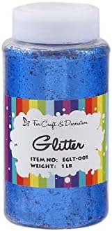 Artesanato e festeira, artesanato glitter para artesanato e decoração de 1 libra engarrafada