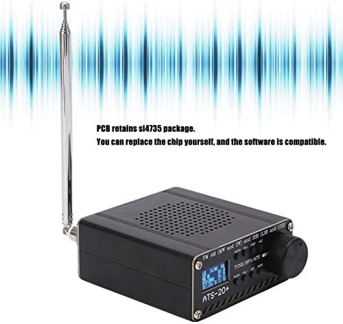 Receptor de rádio, FM AM MW SW SSB Full Band Acessory Conjunto com 22 frequências pré-configuradas para preparação mundial de emergência