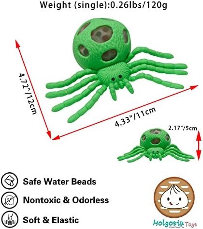 Holgosiu 2 set Spider Stress Ball Ball miçangas de água fidget brinquedo Spider Sishy Sensory Toy para alívio de ansiedade estresse
