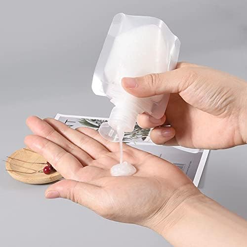 Ztexkee 10pcs recarregável espremer vazio bolsa transparente recipientes de higiene saco de higiene transparentes 30 ml de maquiagem