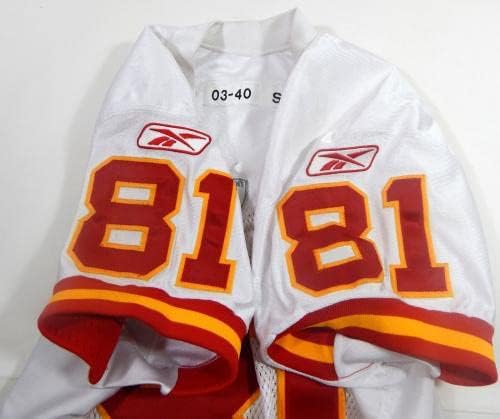 2003 Kansas City Chiefs Snoop Minnis 81 Jogo emitido White Jersey 40 DP27749 - Jerseys de Jerseys usados ​​na NFL não assinada
