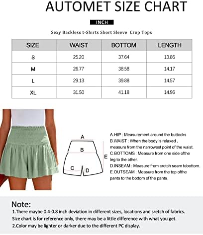 Autometes shorts femininos de algodão casual shorts fofos elásticos de alta cintura alta