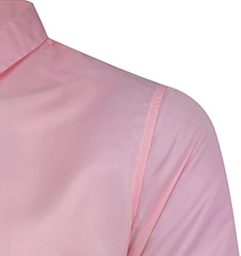 Cor de cor sólida de cor masculina de tamanho esbelto camisa de vestido de negócios Baggy simples camisa de lapela leve