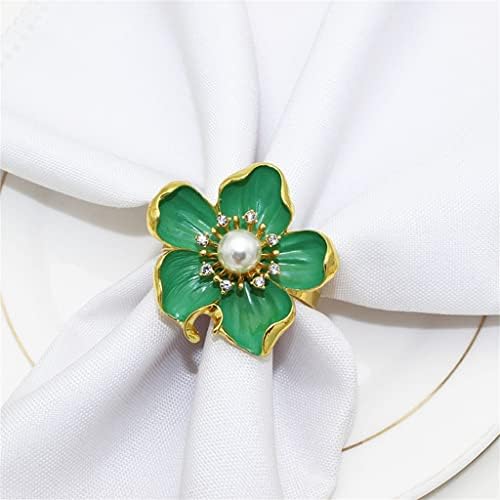 ZHUHW 12PCS/ CINCO PETAL FLOR NACKINGER RECKLOWER NACKTOP RING RING RING RINGS PARA CASAMENTOS