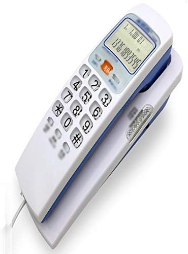 PDGJG Corded Telephone-Miny Desktop Phone Telefone fixo Telefone Montável Telefone, escritório, cor do hotel ， Branco