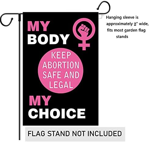 Lhsion meu corpo minha escolha bandeira de jardim 12,5 x 18 polegadas movimentos feministas sociais Igualdade de gênero