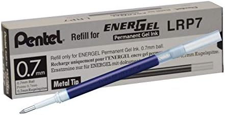 Tinta de reabastecimento pentel - para caneta de gel permanente Energel Pro, linha média, tinta azul - lrp7 -c