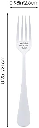 Sopa Hemoton Spoons 2pcs aço inoxidável garfos requintados garfos elegantes garfos de jantar dia dos namorados