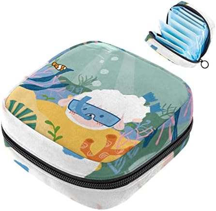 Bolsa de armazenamento de guardanapos sanitários de Oryuekan, sacos de zíper menstrual reutilizável portátil, bolsa de