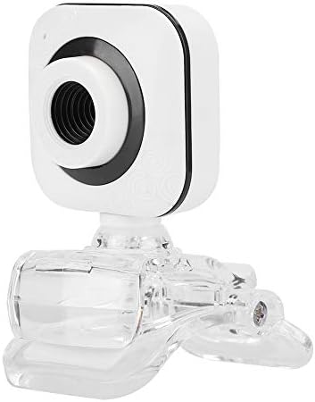Webcam nofaner com microfone e clipe, incorporado em câmera de computador de microfone acessório de webcam 480p branco com clipe transparente