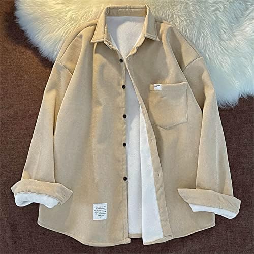 KULYWON WOMENS CASual V Colar Button Bocket Fleece Jacket Camise