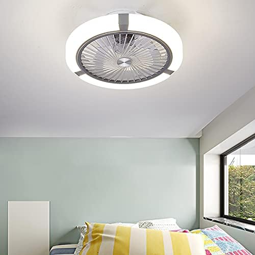Teto leve do ventilador sggainy com controle remoto LED Bedroom Dimmable pequeno ventilador de teto com luz 3 velocidades com